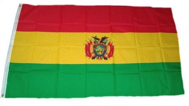 Flagge Fahne Bolivien Wappen 90 x 150 cm