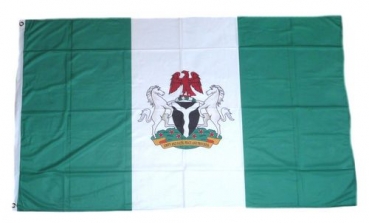 Flagge Fahne Nigeria Wappen 90 x 150 cm