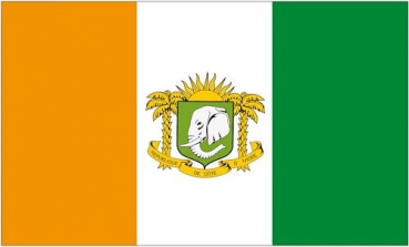 Flagge Fahne Elfenbeinküste Wappen 90 x 150 cm