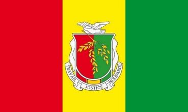 Flagge Fahne Guinea Wappen 90 x 150 cm