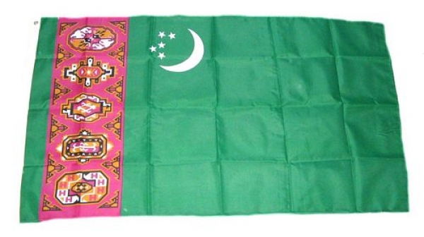 Flagge Fahne Turkmenistan 90 x 150 cm